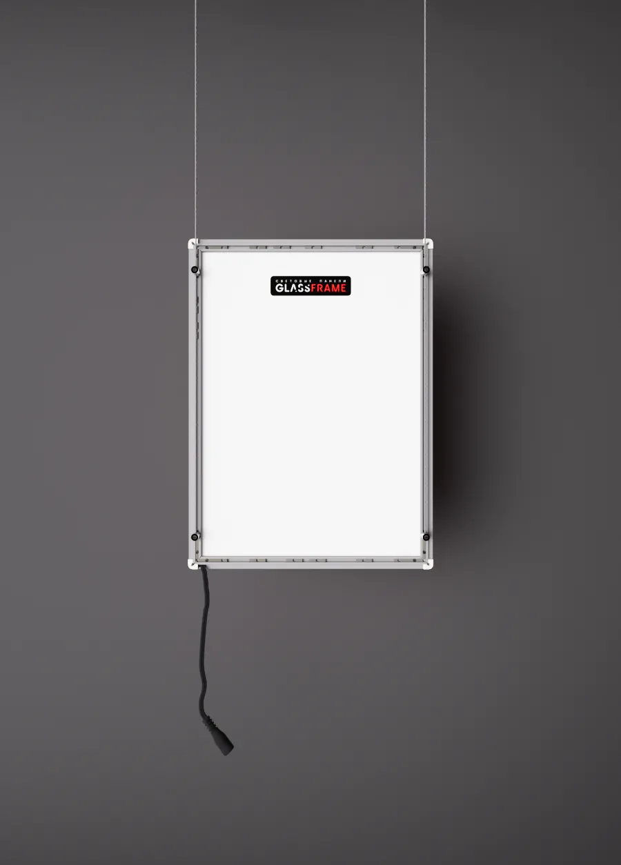Подвесная односторонняя световая панель (Гласфрейм) GlassFrame А4